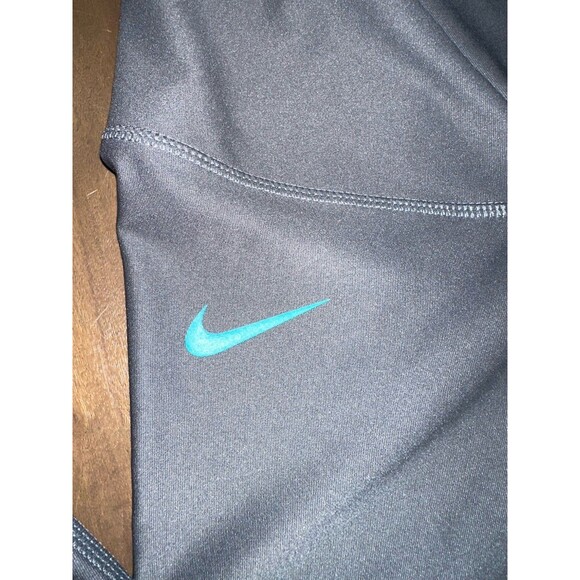 Nike Dri-fit Leggings Miami Dolphins Size S Gray Turquoise NFL Team Apparel - Picture 7 of 11